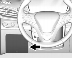 Schéma pojistkové skříňky Chevrolet Volt (2016-2019) v přístrojové desce řidiče.