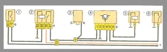 Elektrické schéma druhé pojistkové skříně relé řízení motoru.