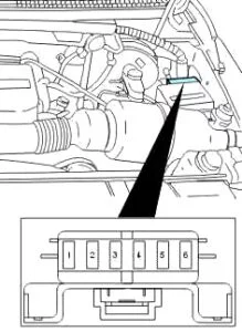 Mini pojistková skříňka motoru pro elektrická a posuvná okna.