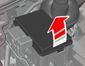 Detailní pohled na pojistkovou skříňku motoru 2,2 l Diesel.