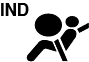 Popis pojistky AIR BAG IND v pojistkové skříňce pod přístrojovou deskou.