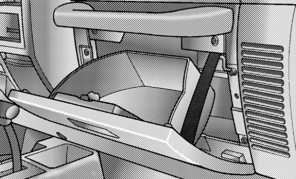 Detail panelu pojistek za odkládací schránkou v prostoru pro cestující.