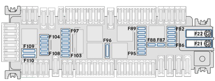 Pojistky navíc na podpoře relé S6-29 pro Mercedes-Benz Vito III.