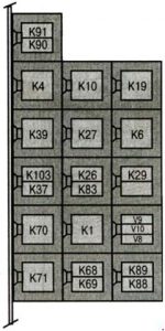 Relé pro motory M111 a OM601, které se nepoužívá.