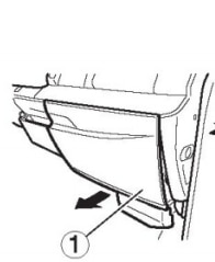 Detail pojistkové skříňky v kabině před sedadlem spolujezdce.