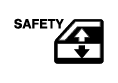 Popis pojistky pro bezpečnost elektrického okna pod palubní deskou.