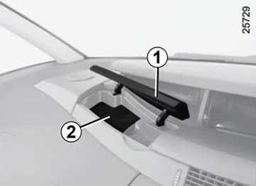 Pojistková skříňka na přístrojové desce Renault Espace, pojistka F24.