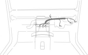 Detail relé ventilátoru označeného číslem 6 na desce.