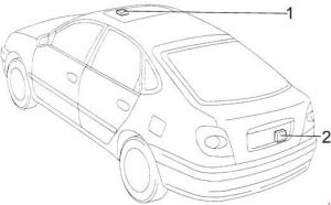 Pojistková skříňka pro model Toyota Avensis Liftback.