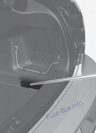 Schéma pojistek Volvo S90 (2017-2019) pod přístrojovou deskou.